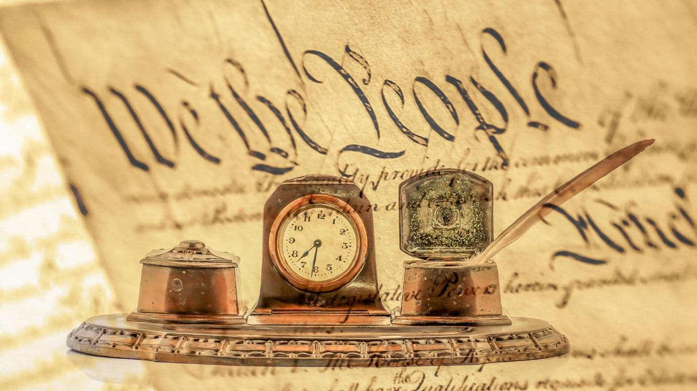 'We the people' image as a reference of the Declaration of Independence of the US.