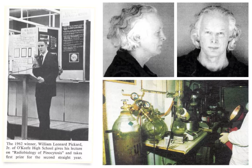 A promising scientist who devotes his life to the industrial and clandestine production of LSD. Above, photos of his last arrest in November 2000.